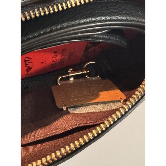 Coach (C6977) Mickey Mouse X Keith Haring Serena Leather Satchel Handbag Purse - Picture 6 of 9